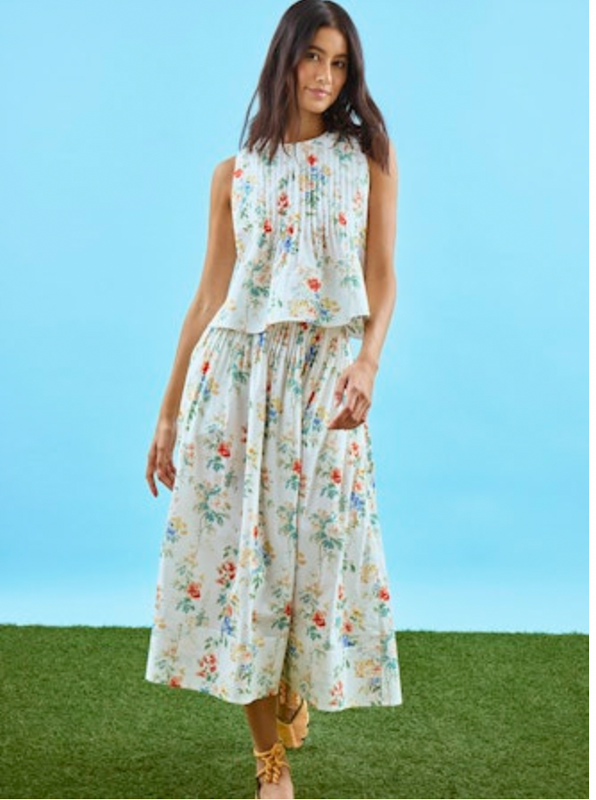 Fallon Skirt in Falling Blossom