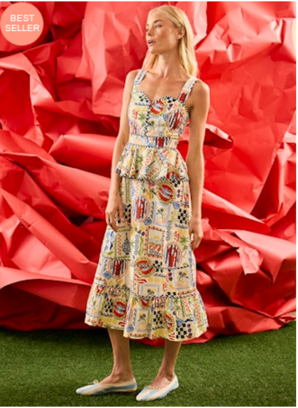 Lacey Dress in Coastal Conversation