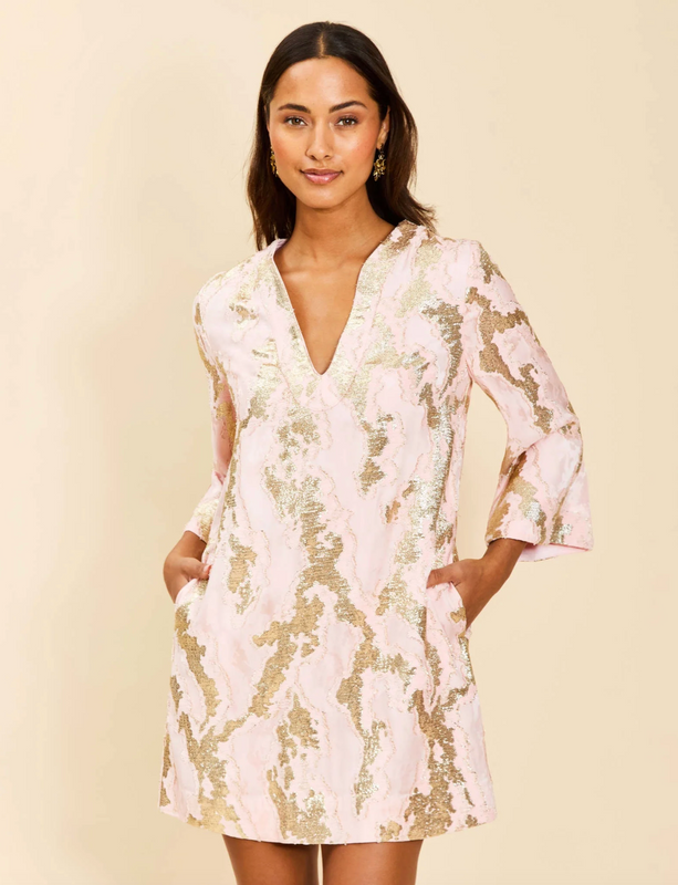 Ines Caftan Blush Gold