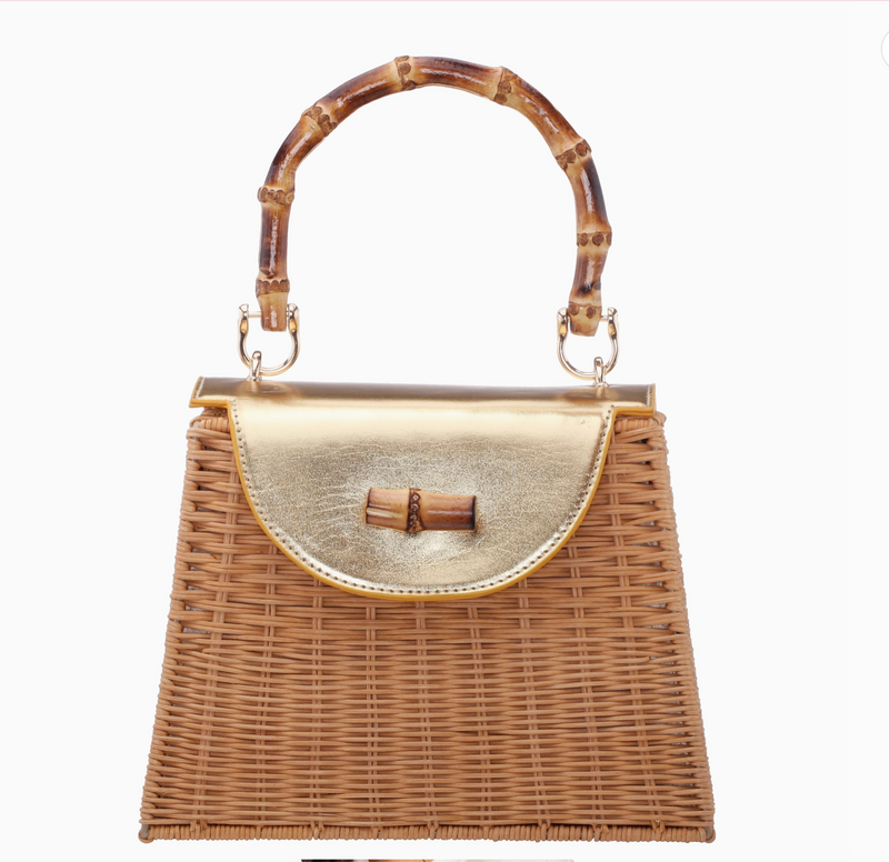 Capri Handbag-Natural Gold