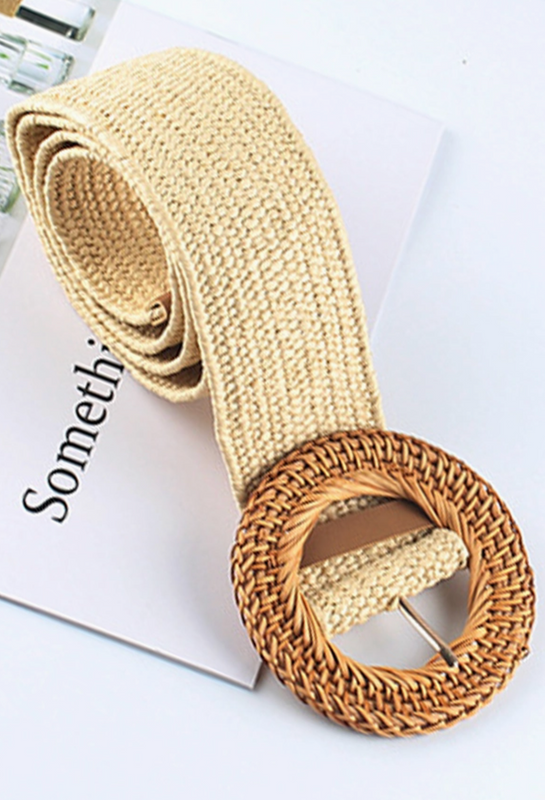 Woven Belt Round Buckle