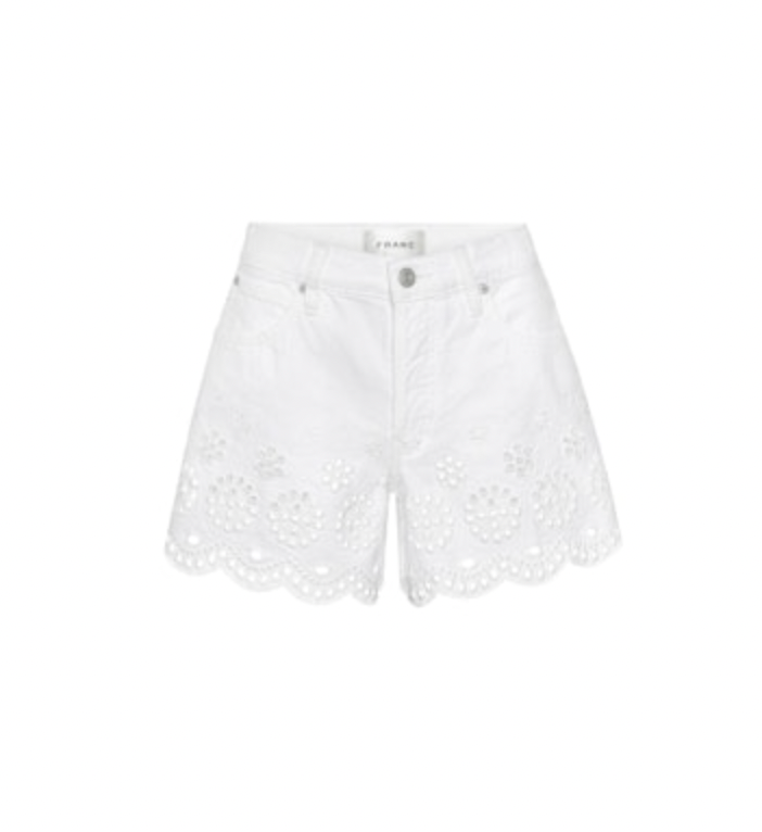 The Eyelet Long Hang Short in White