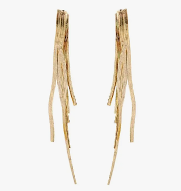 Skinny Gold Cascading Earrings