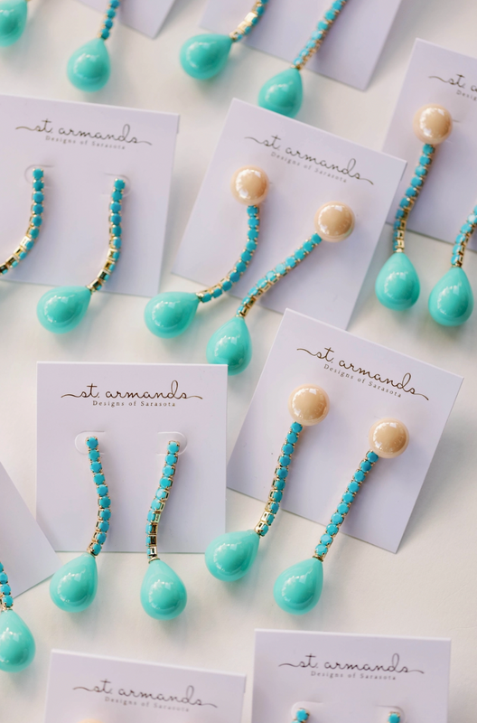 Turquoise Swingy Statement Earrings