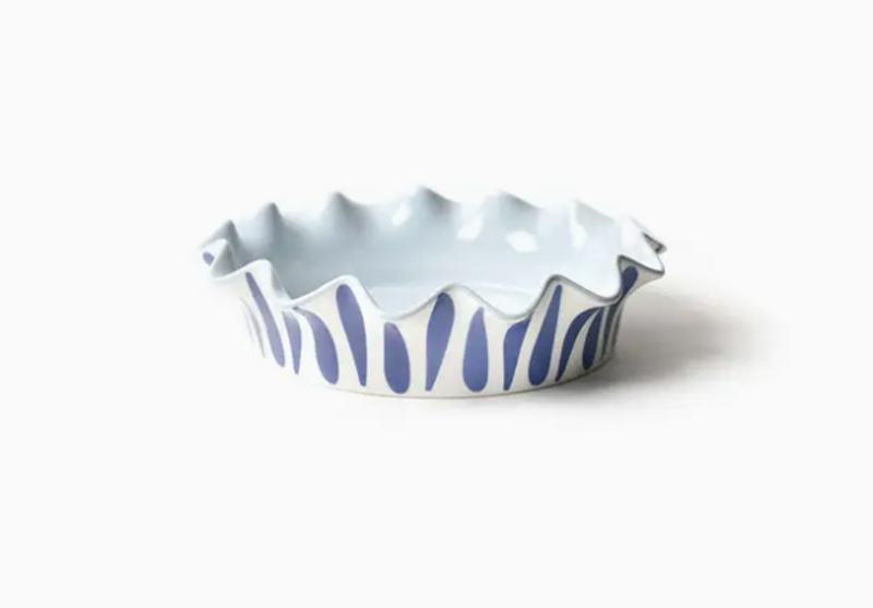 Iris Blue Drop 9" Ruffle Pie Dish