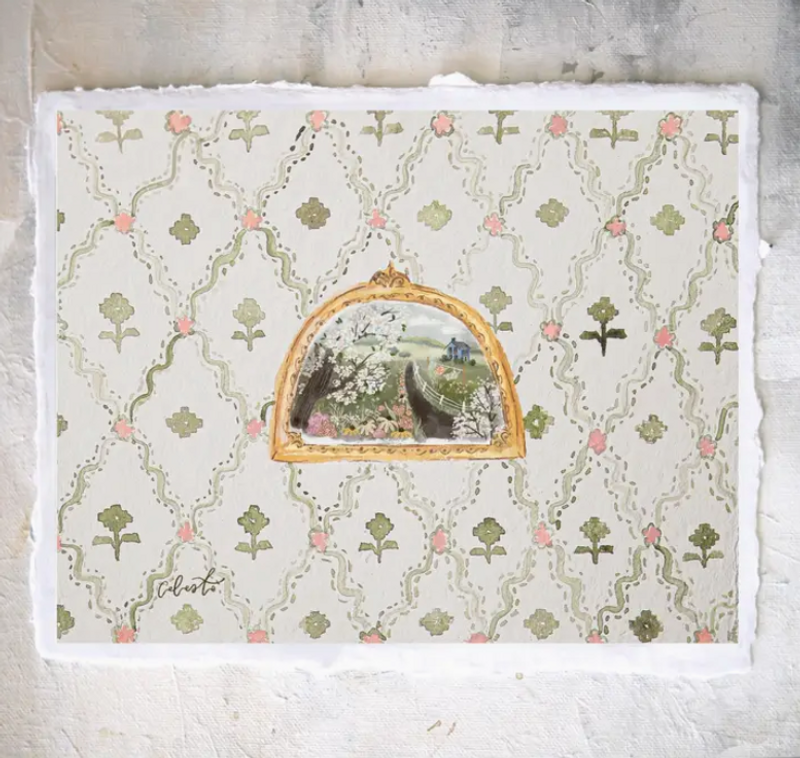 April Meme's Cottage Vintage Print