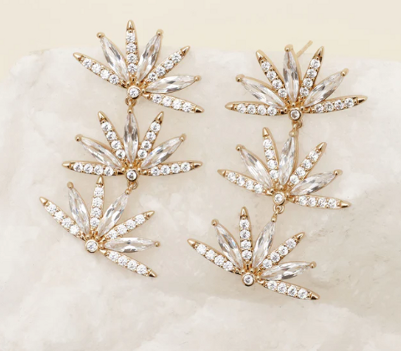 Vesey Earrings in Gold/Clear