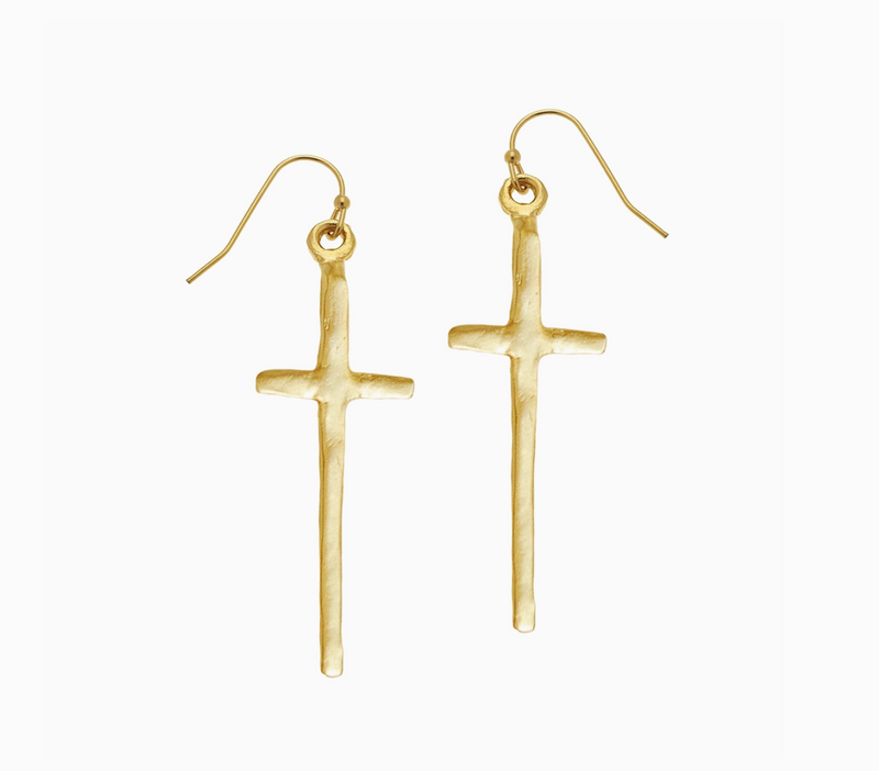 Tall Cross Earrings