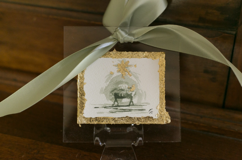 The Manger Hand Painted Watercolor Ornament