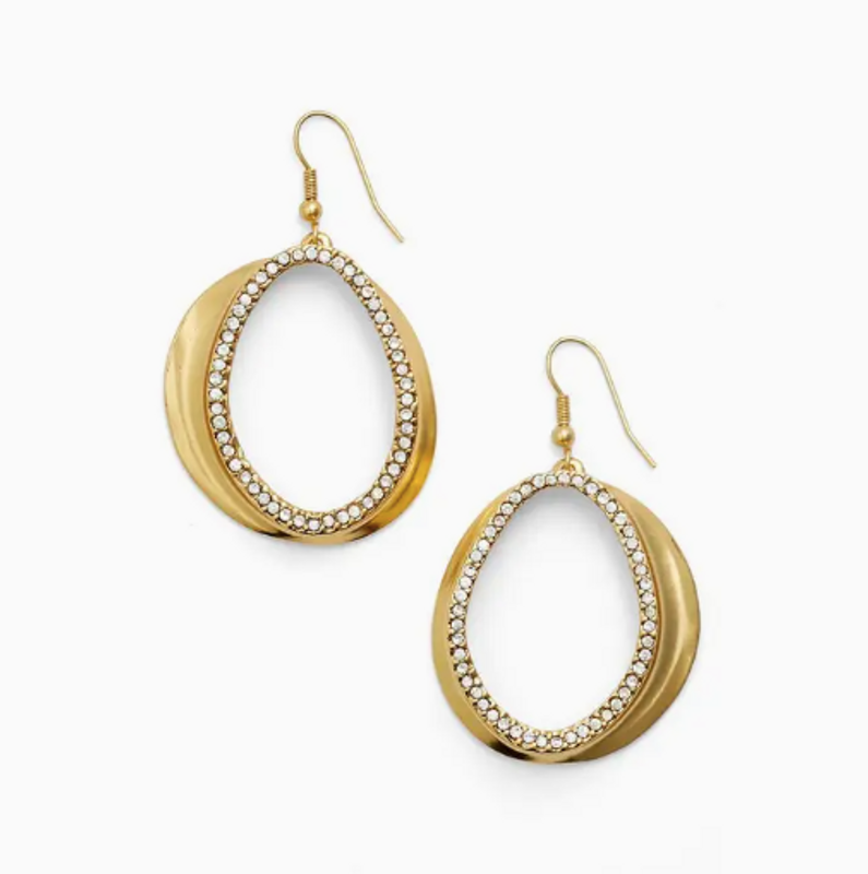 Sparkling CZ Cut Out Earrings