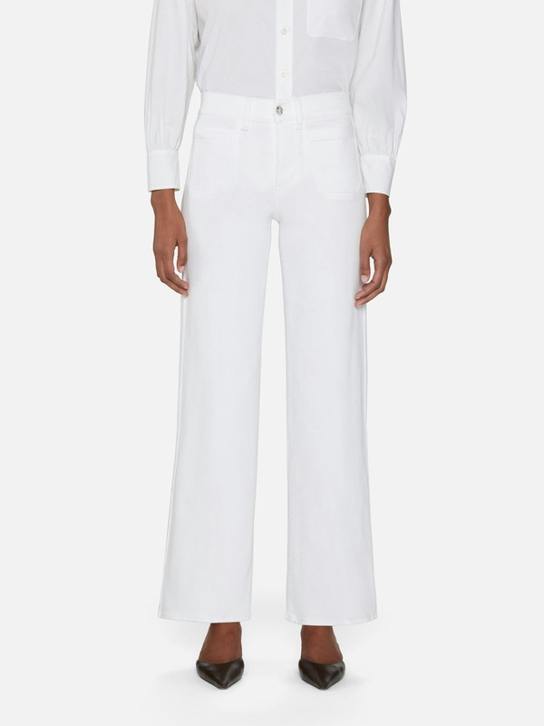 Le Slim Palazzo Modernist Pocket in White Le Slim Palazzo Modernist Pocket in White