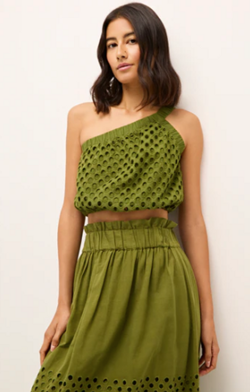 Giselle Top in Pesto