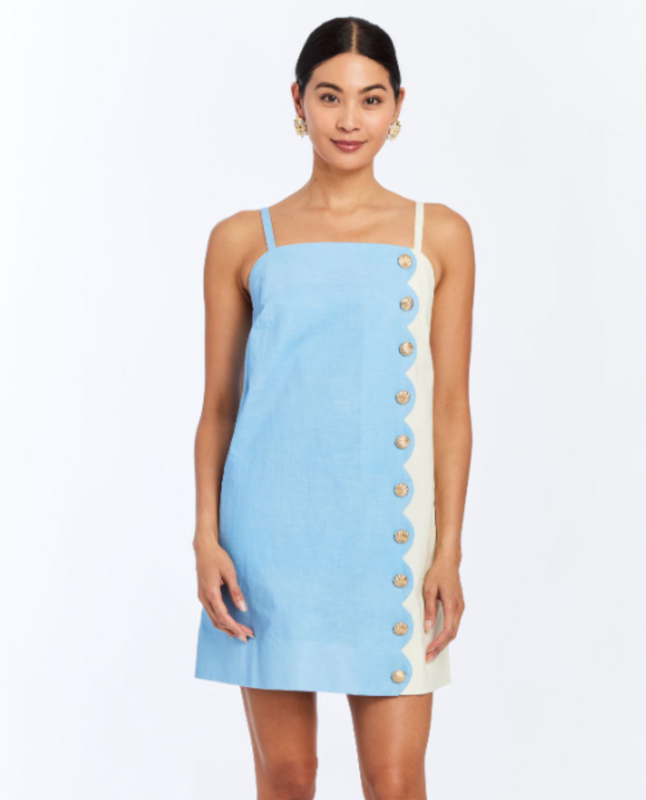 Etta Strappy Mini Dress in Ivory Lotus