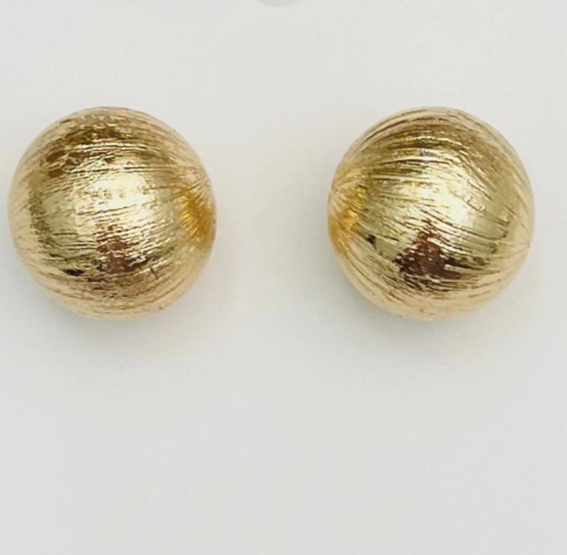 Brushed Gold Ball Studs