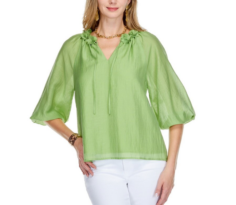 Dimensional Flowers Blouse Dimensional Flowers Blouse