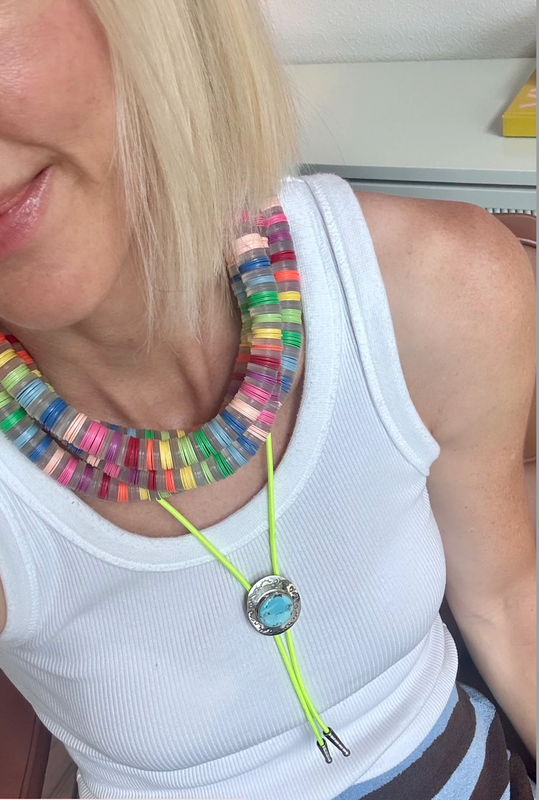 Rainbow Vinyl Necklace