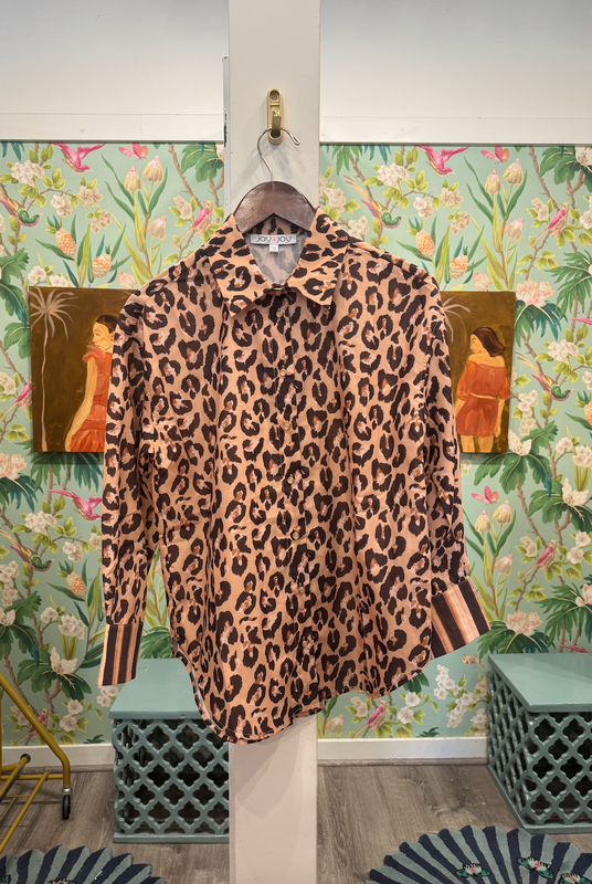 Over Sized Blouse in Brown Leopard