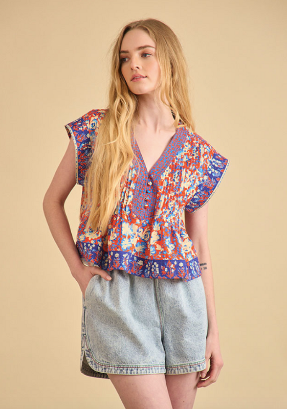 Lola Top in Tapestry Floral