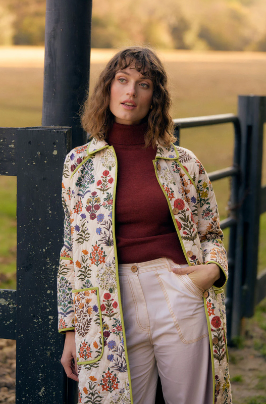 Quilted Coat in Garden of Wales