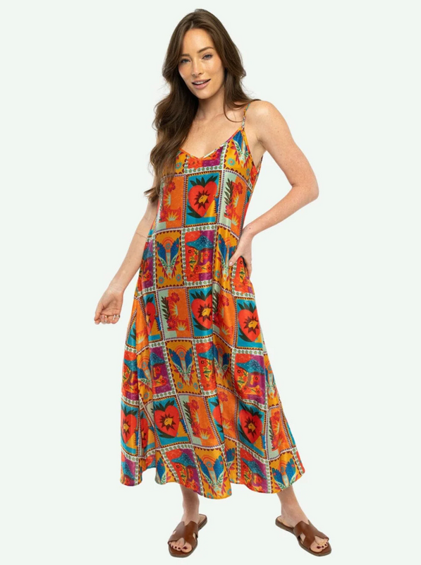 Camille Slip Dress in Orange Camille Slip Dress in Orange