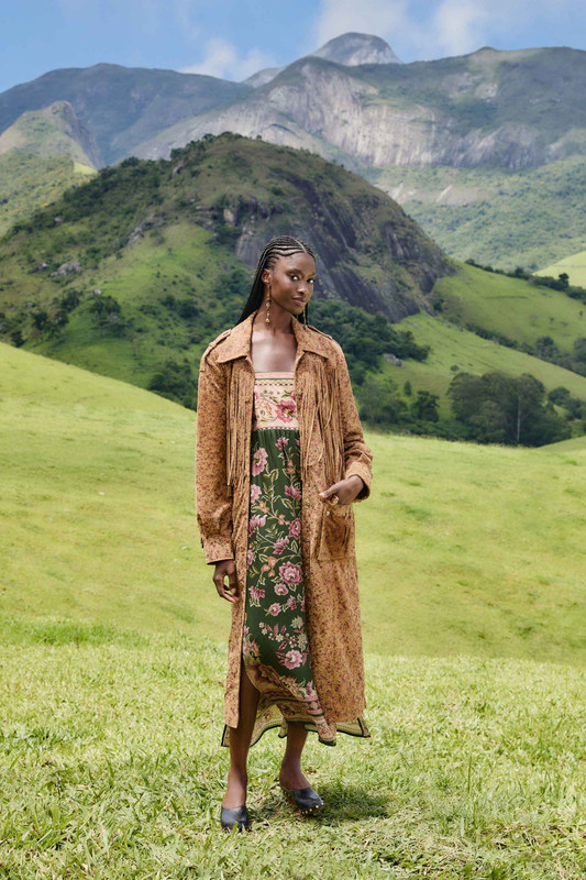 Green Flowering Garden Tree Sleeveless Midi Dress - Scout and