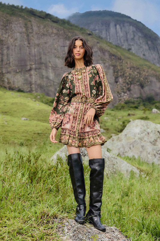 Winter Green Mini Mix Dress Winter Green Mini Mix Dress