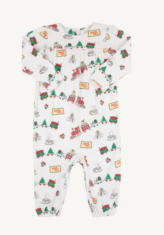 Long Sleeve Penny's Playsuit Express with Palm Beach Pink