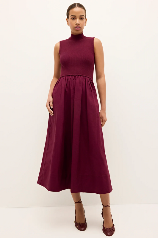 Yana Dress in Garnet Potion