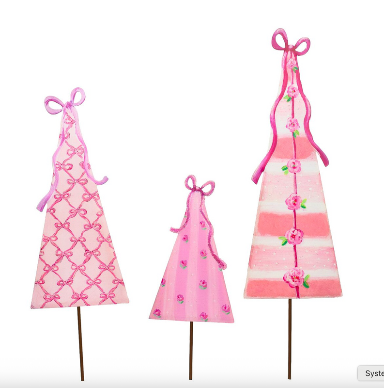 Pink Fanciful Tree Trio
