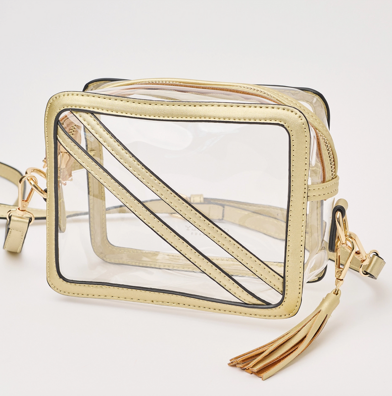 The Cline Clear Bag in Gold