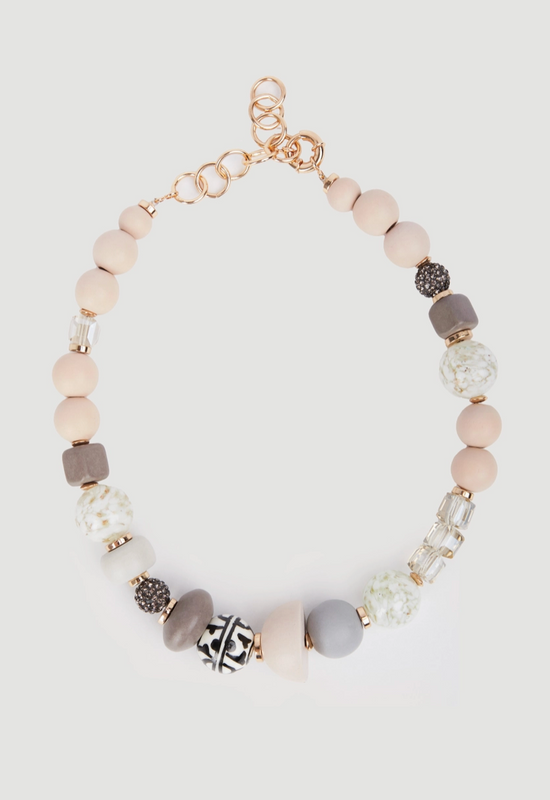 Mixed Media Chunky Beaded Necklace
