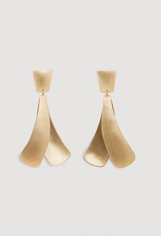 Twin Dangle Earring in Gold