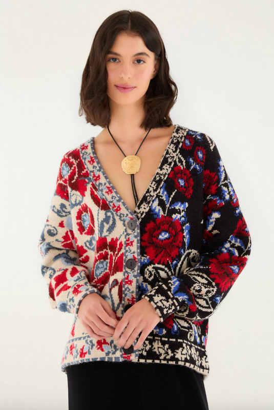 Mixed Valentina Black Knit Cardigan