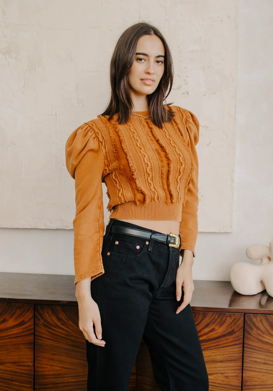 Liv Knit Pullover in Caramel