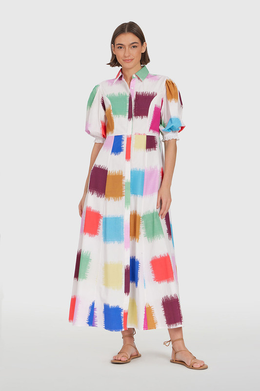 Rosie Dress in Brushstrokes