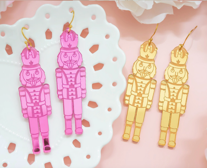 Acrylic Nutcracker Dangle Earring