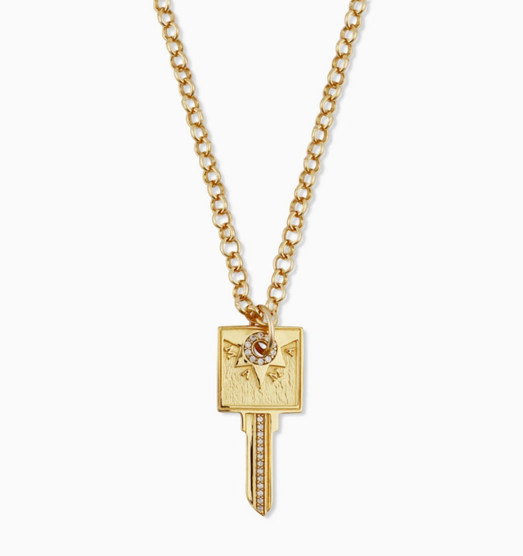 Mama Compass Key Necklace