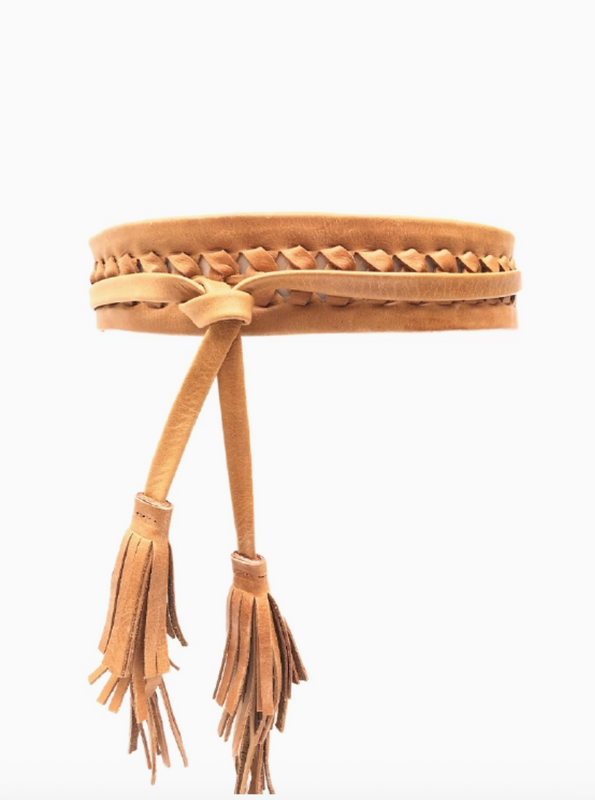 Ava Wrap Belt in Cognac