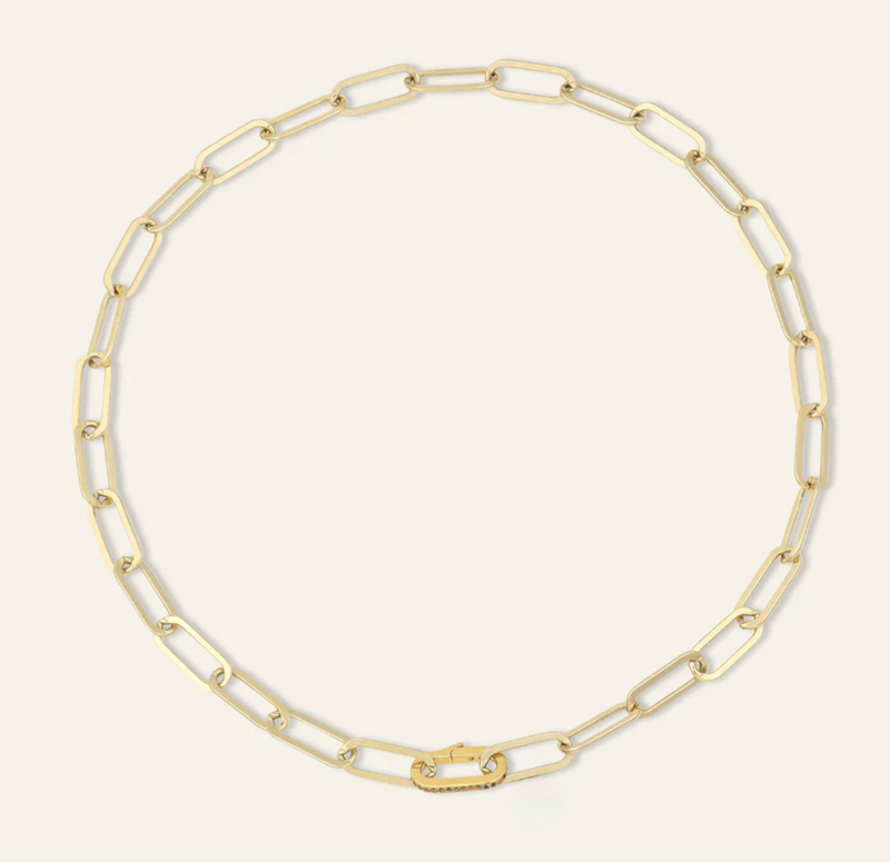 Jumbo Link Collar Necklace with Clip