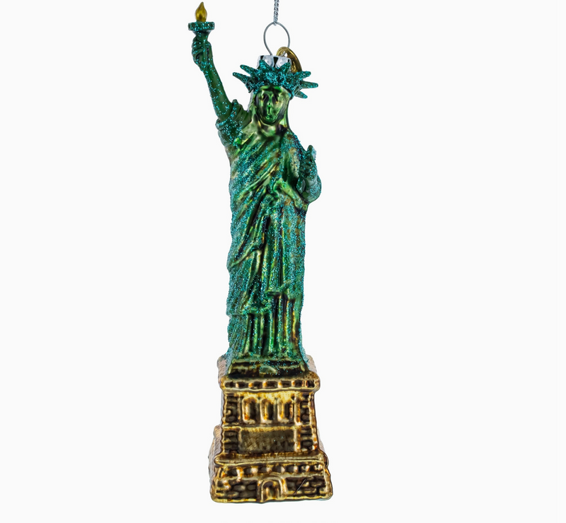 Statue of Liberty New York Glass Christmas Ornament