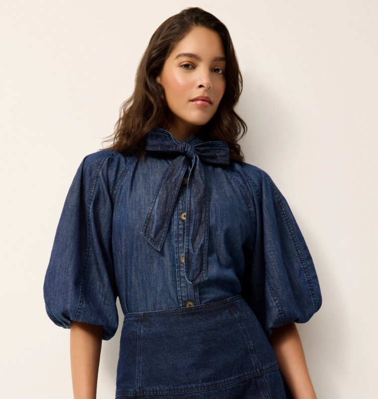 Navi Top in Chambray