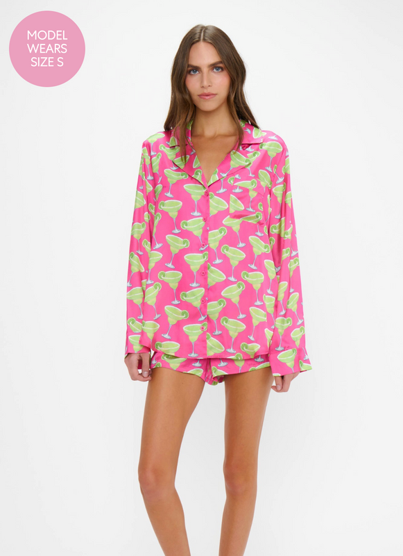 Beauty Sleep PJ Set in Margarita Silky