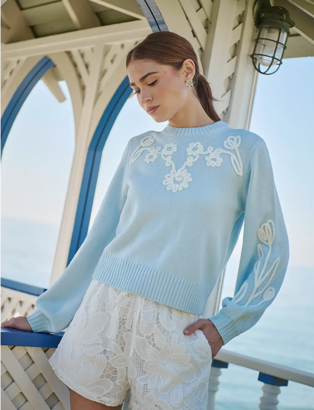 Sea Breeze Embroidered Sweater