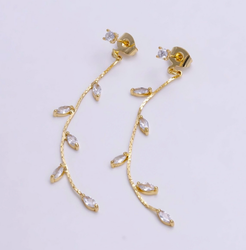 Ellison Leaf Drop Earrings