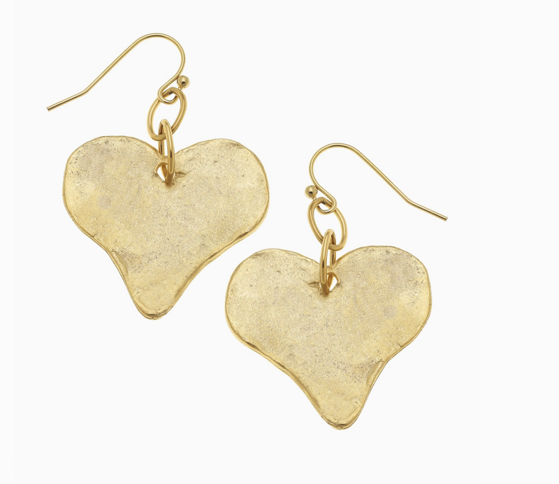 Gold Heart Earrings