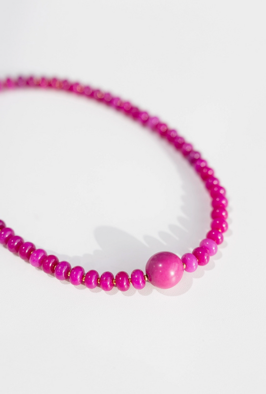 Pink Socialite Beaded Necklace
