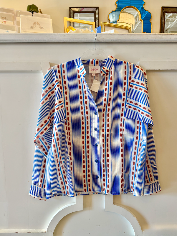 Contrast Stripe Shirt in Colonial Stripe