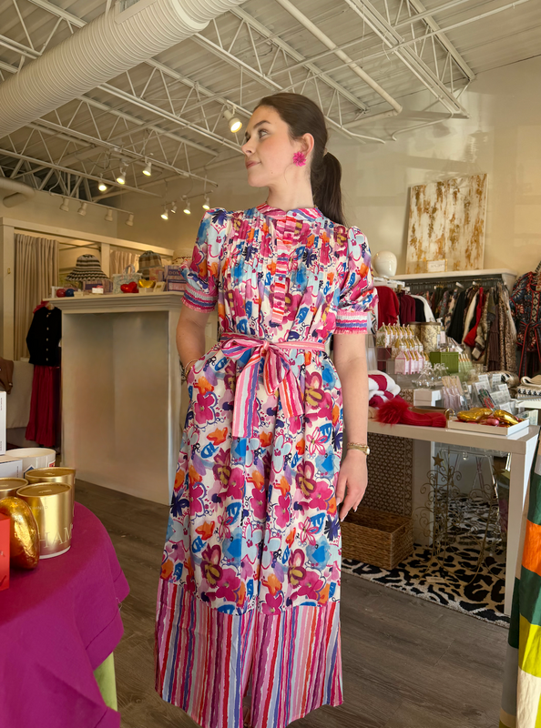 Pin Tuck Maxi in Studio Bloom