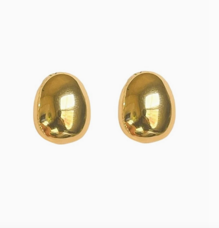 Gold Gumdrop Minimalist Earrings