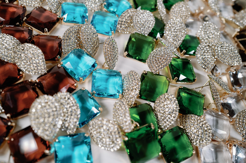 Retro Pave Crystal Gum Drop Statement Earrings